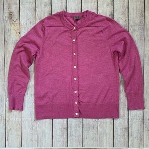 Eddie Bauer Pink Button Down Cardigan